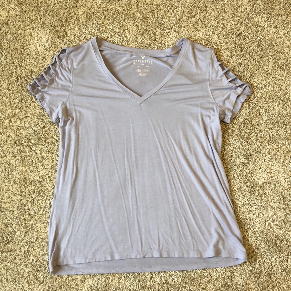 PURPLE AMERICAN EAGLE SHIRT